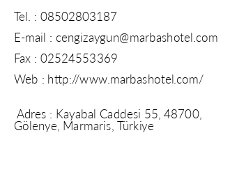 Mar Bas Hotel iletiim bilgileri